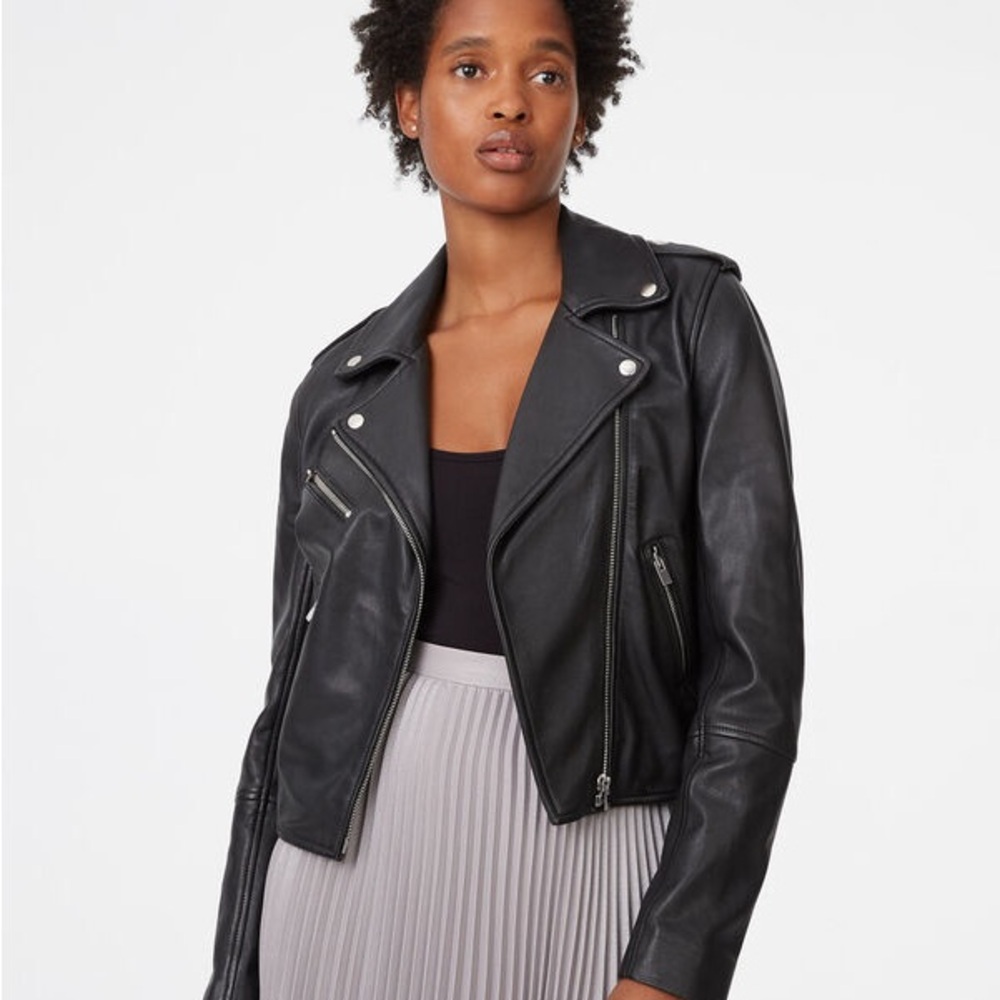 Leather Biker Jacket (100% Leather, Club Monaco)